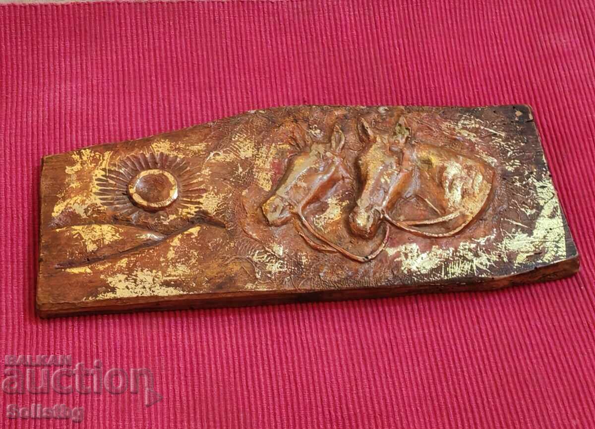 Licitație Tablou original, sculptură în lemn