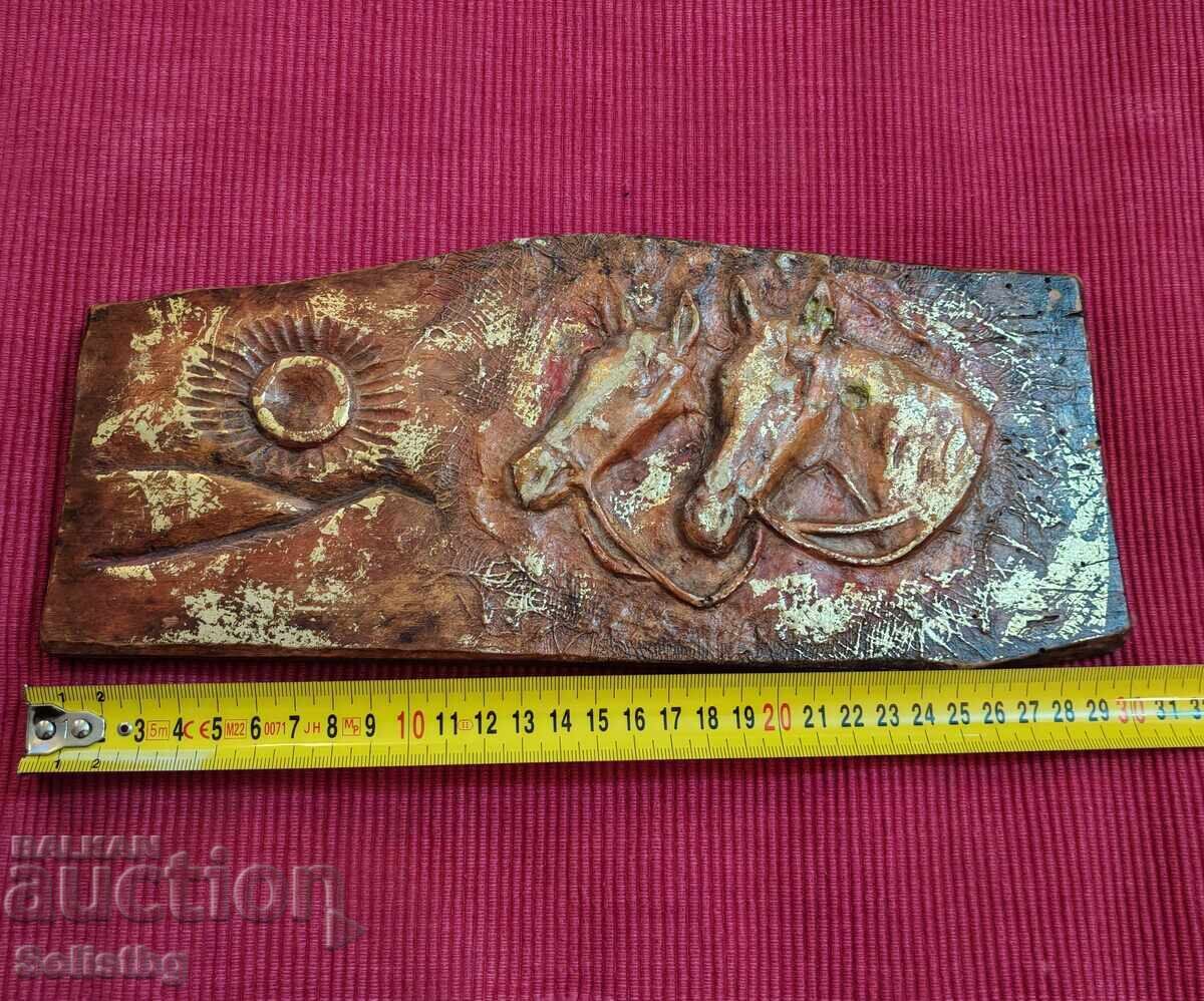 Tablou original, sculptură în lemn - 6