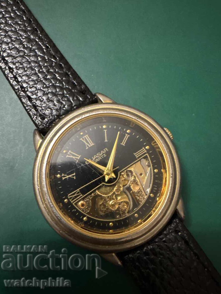 Quasar skeleton швейцарски мъжки часовник. Рядък.работи