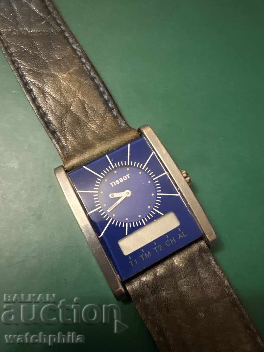 Tissot two timer швейцарски мъжки часовник. Рядък