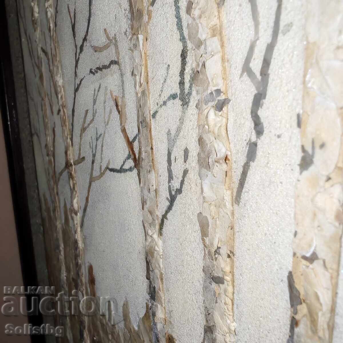 Αυθεντικός πίνακας, μικτή τεχνική Βόρεια Κορέα, πόλη Σαμτζιόν - 6