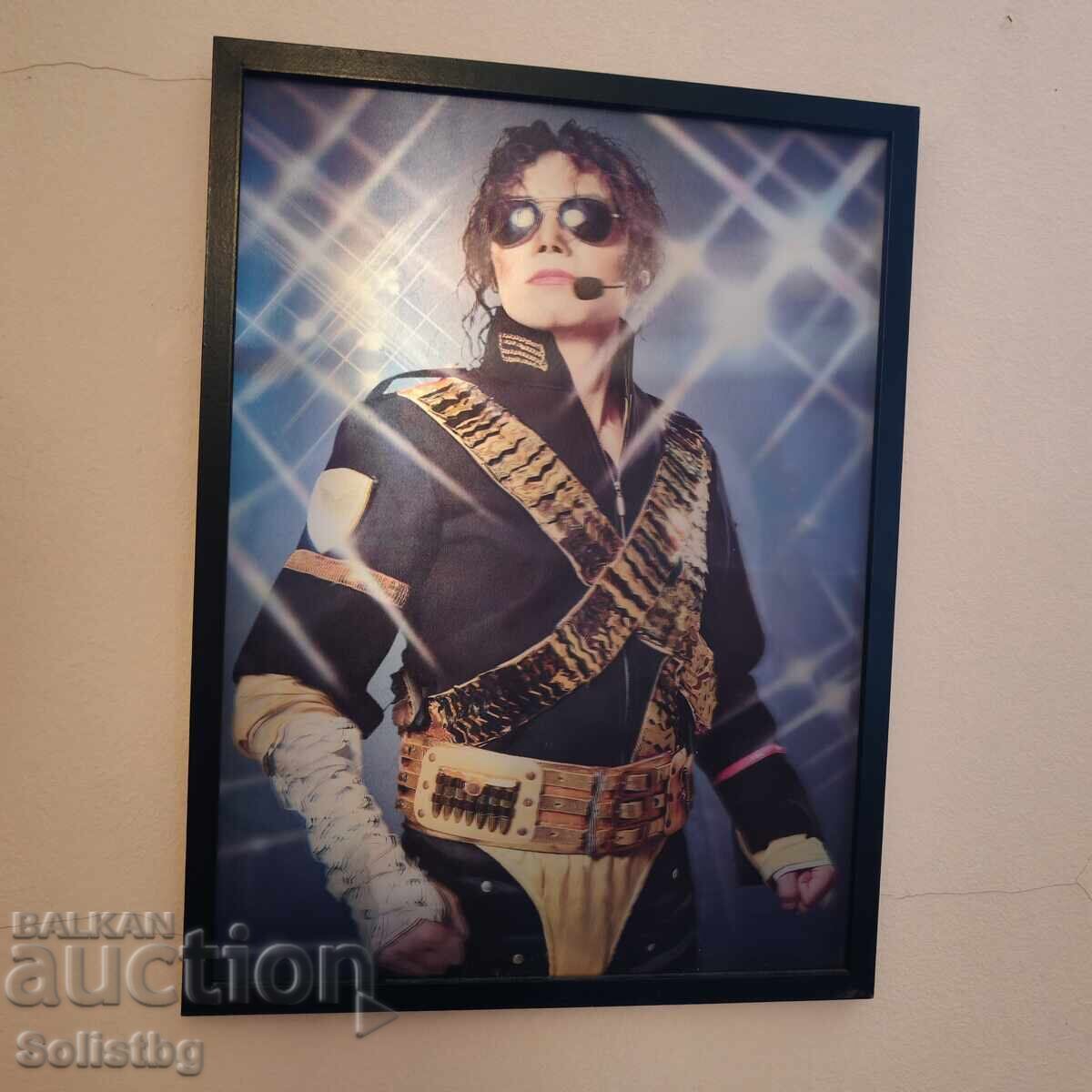 Licitație Poster 3D înrămat, tablou cu Michael Jackson