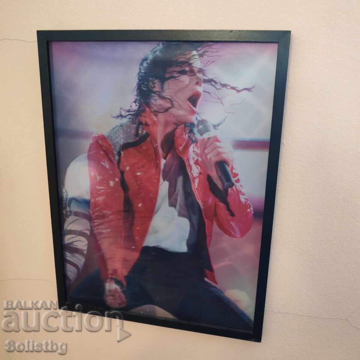 Poster 3D înrămat, tablou cu Michael Jackson
