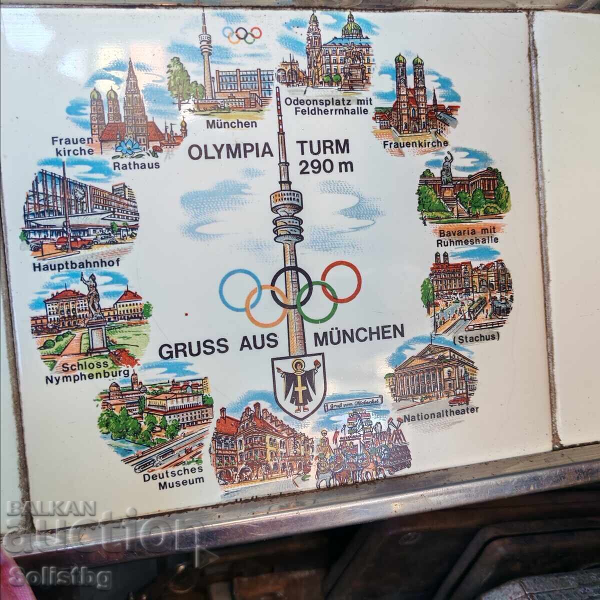 Livrarea Panou suvenir de la Olimpiada de la München, Germania, anul 1972