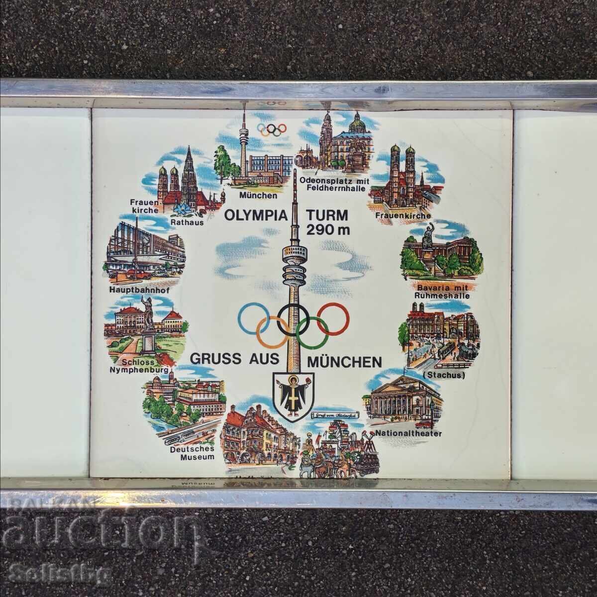 Panou suvenir de la Olimpiada de la München, Germania, anul 1972 - 5