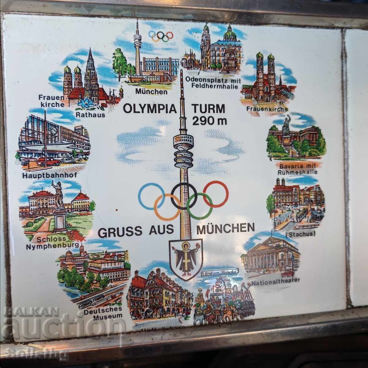 Panou suvenir de la Olimpiada de la München, Germania, anul 1972 - 7