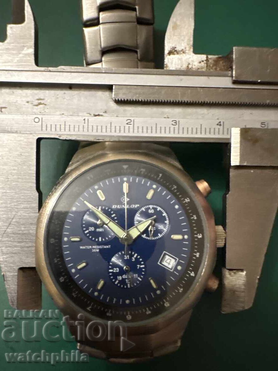 Dunlop χρονογράφος, σπάνιο ελβετικό ανδρικό ρολόι, άριστο - 6