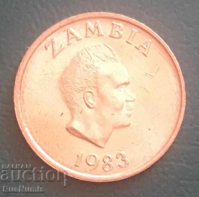 Zambia. 1 ngwee 1983 g cu preț € 2.00 | 3.91 BGN