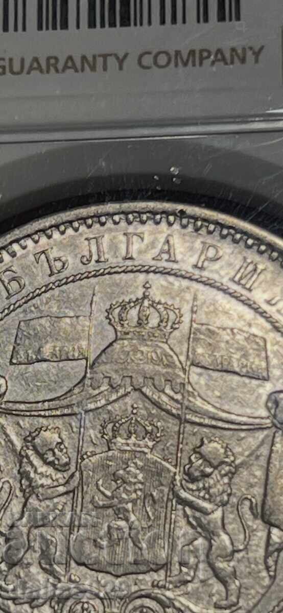 Licitație 5 lei 1894 au det