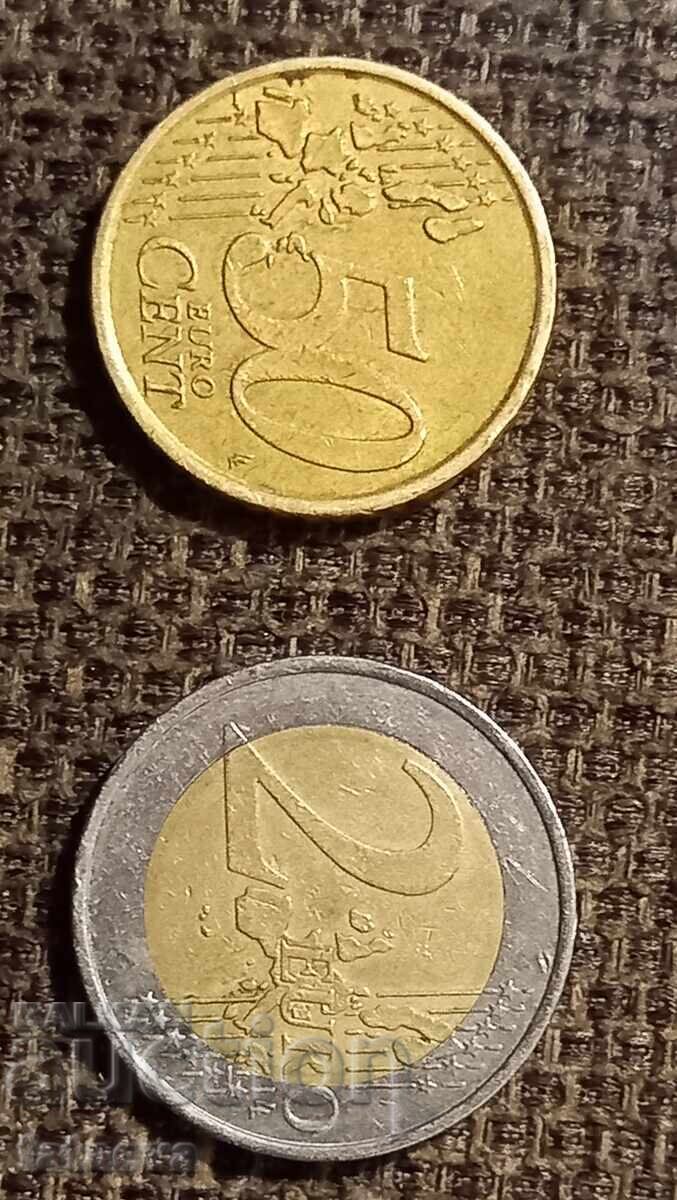 1 euro și 50 cenți, 2002, Rare, Germania F, Italia cu preț € 0.01 | 0.02 BGN 1 euro și 50 cenți, 2002, Rare, Germania F, Italia cu preț € 0.01 | 0.02 BGN