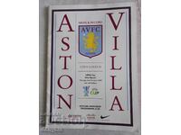 Program de meci - Aston Villa - Litex 2008