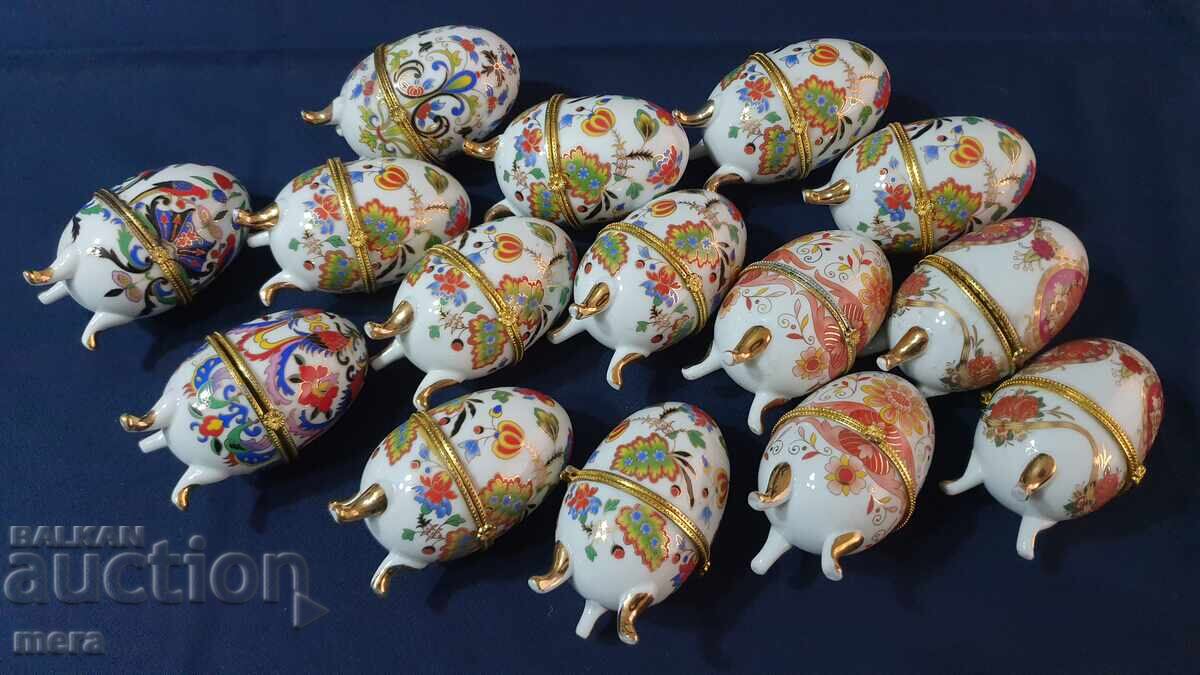 Livrarea Lot de ouă din porțelan-bijuterii - 15 bucăți