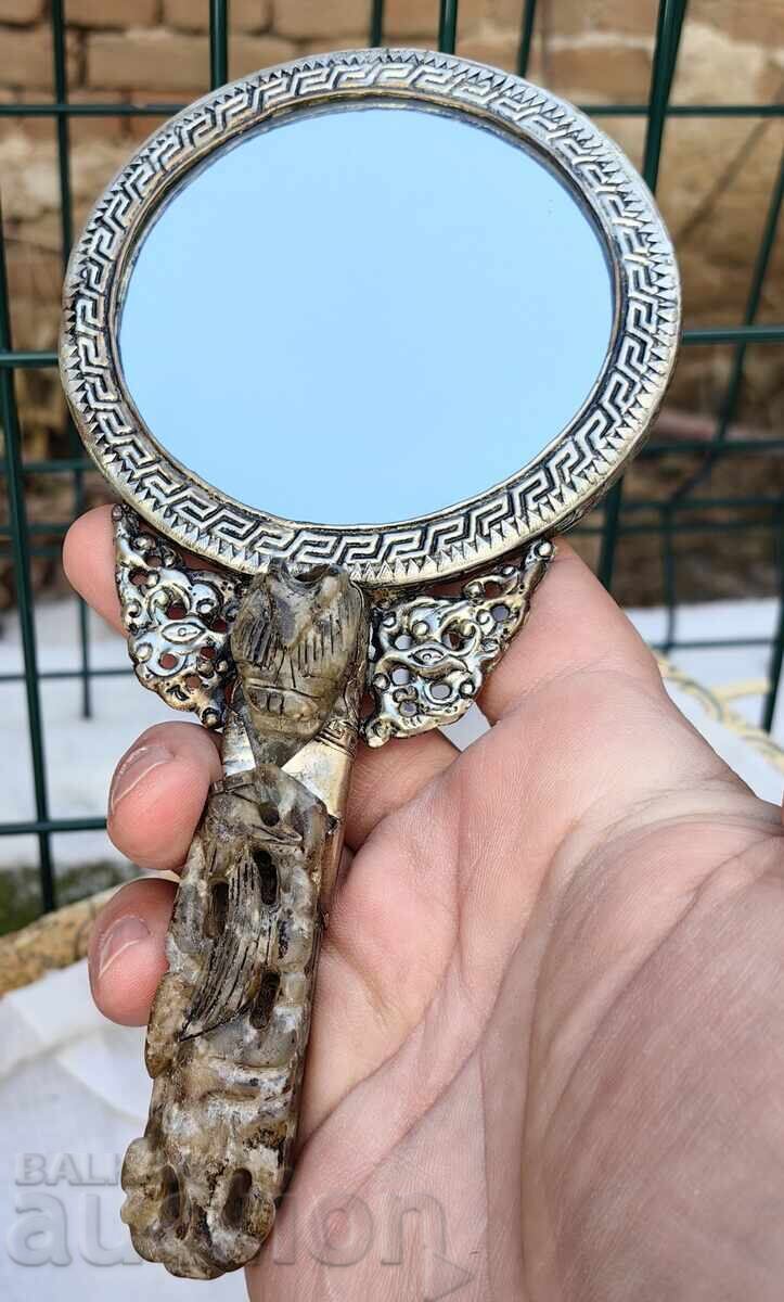 OGLINDĂ LUXOASĂ ÎN RAMĂ METALICĂ ȘI OS - 5