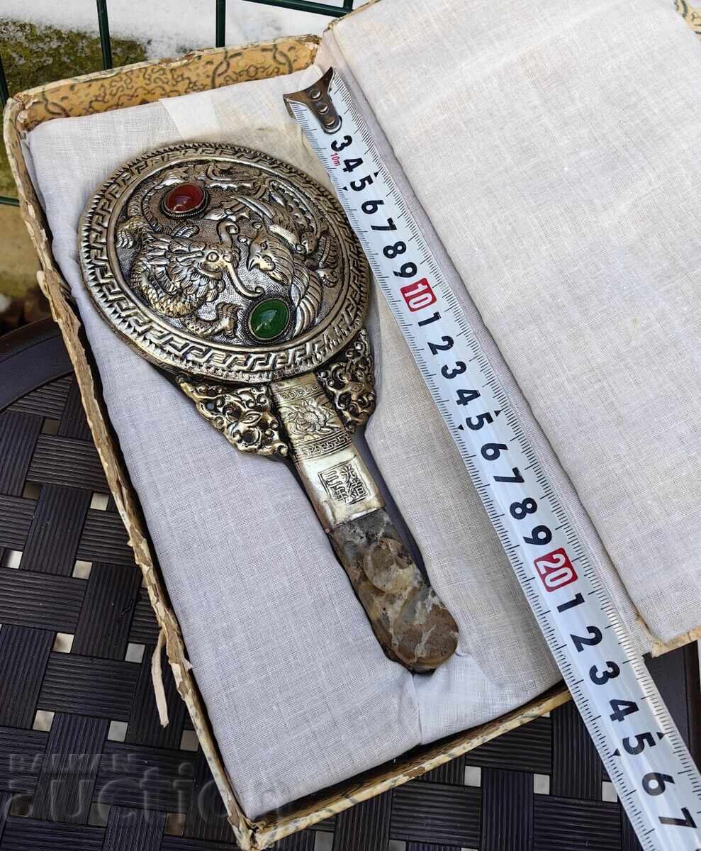OGLINDĂ LUXOASĂ ÎN RAMĂ METALICĂ ȘI OS - 7