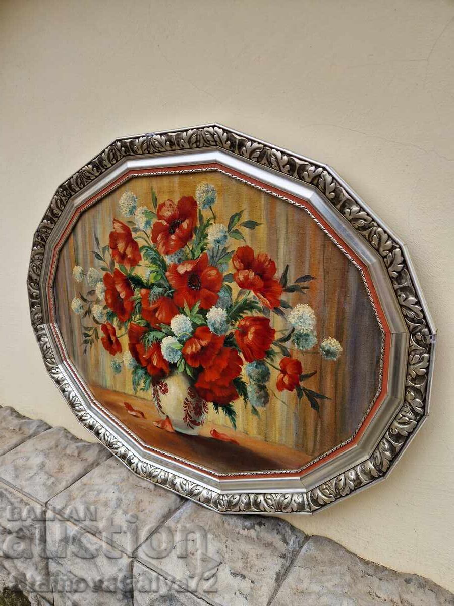 Livrarea Tablou antic de autor, unicat, ulei pe pânză