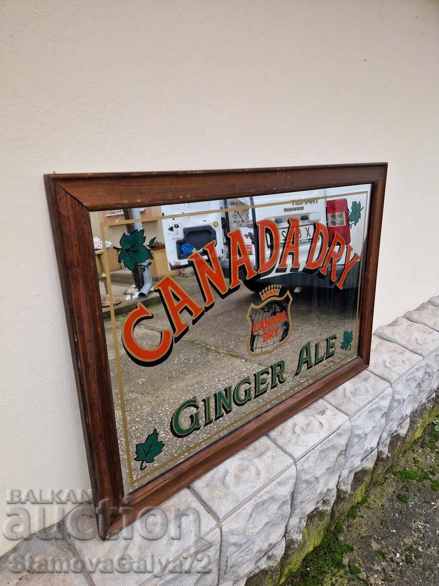 Εξαιρετικό μεγάλο αντίκα διαφημιστικό καθρέφτη - 5