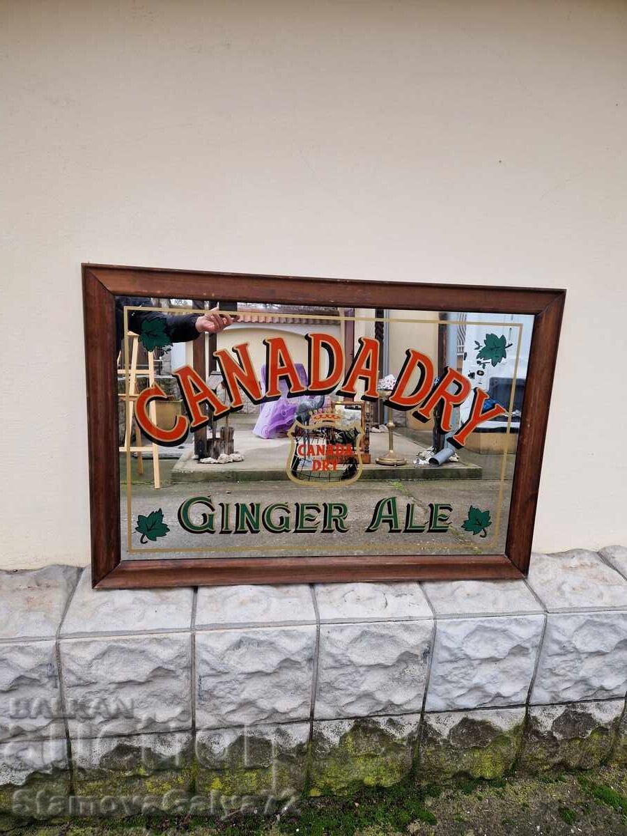 Εξαιρετικό μεγάλο αντίκα διαφημιστικό καθρέφτη - 6