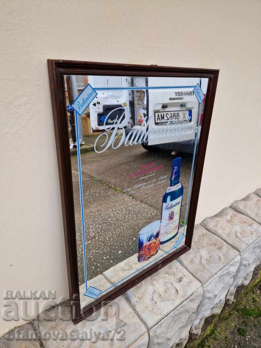 Beautiful antique advertising mirror - 6