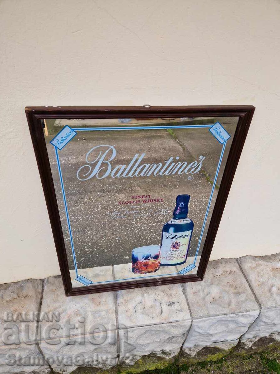 Beautiful antique advertising mirror - 7