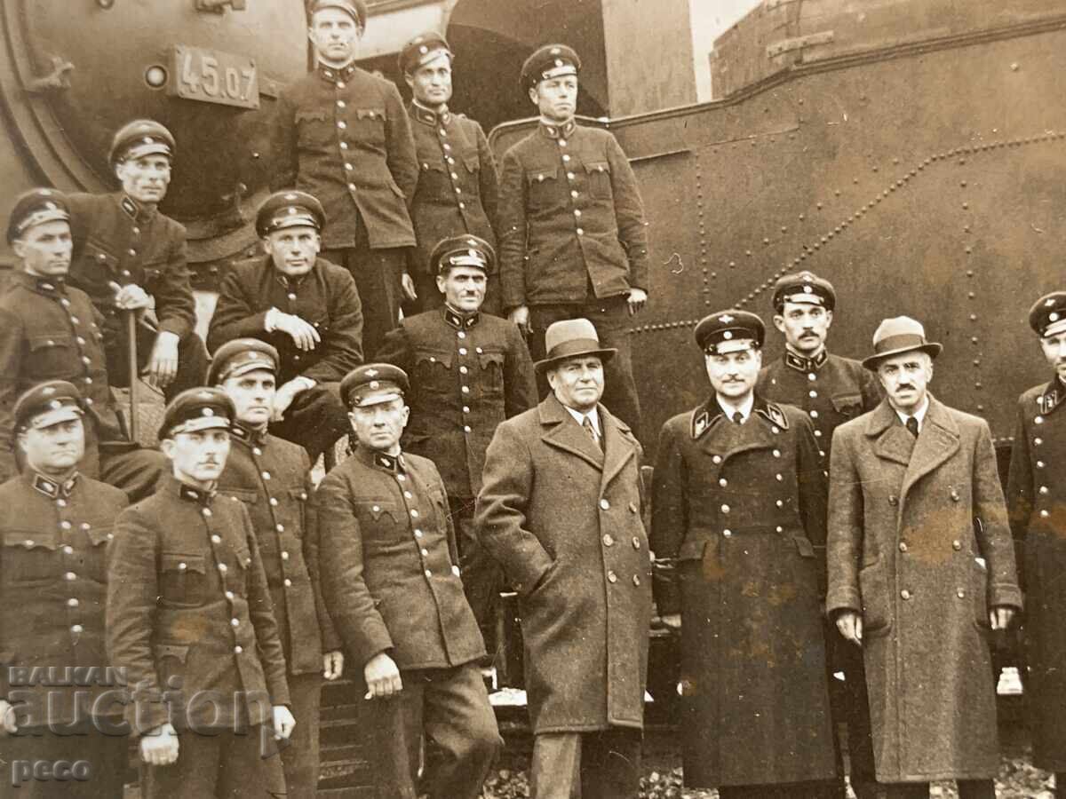 Licitație Feroviari Locomotiva fotografie veche