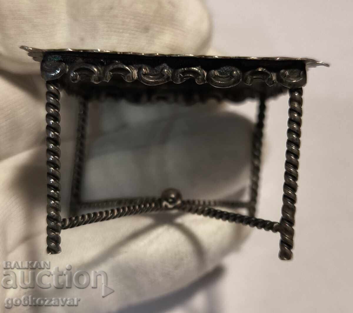 Small Painting, Miniature, 19th Century, Silver 930, Holland! - 5