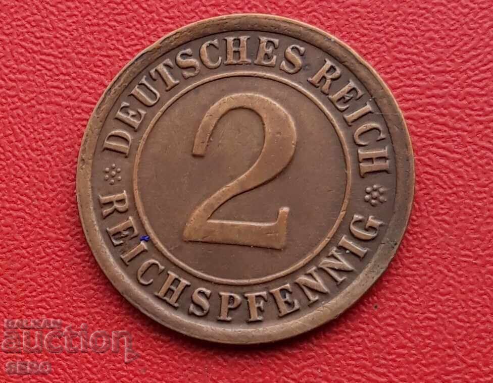Germany-2 pfennig 1924 F-Stuttgart
