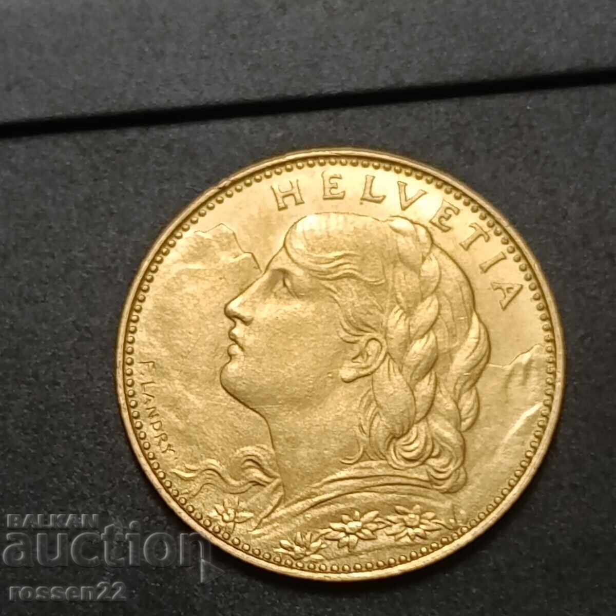 10 Franci aur Elveția cu preț € 0.01 | 0.02 BGN