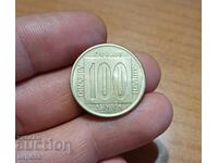 100 dinara Yugoslaviya 1989