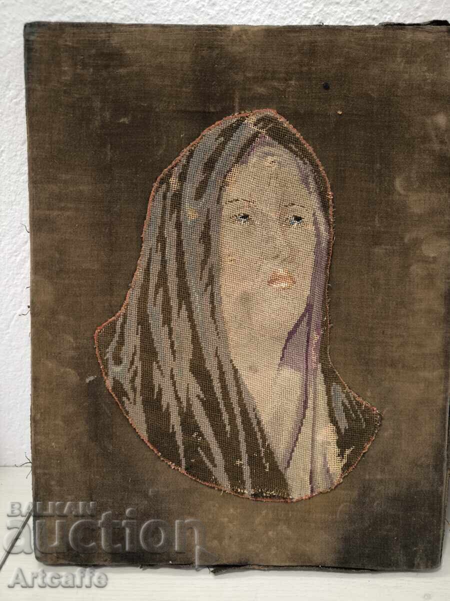 Licitație Goblene religioase antice Isus Hristos și Fecioara Maria