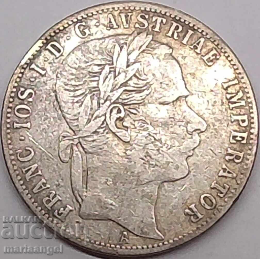 Παράδοση 1 Φλορίνι 1870 Αυστρία 12.16γρ ασήμι Χρυσή πατίνα - RR