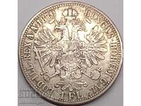 1 Φλορίνι 1870 Αυστρία 12.16γρ ασήμι Χρυσή πατίνα - RR