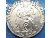 50 de cenți 1942 Vatican Pio al XII-lea - destul de rară