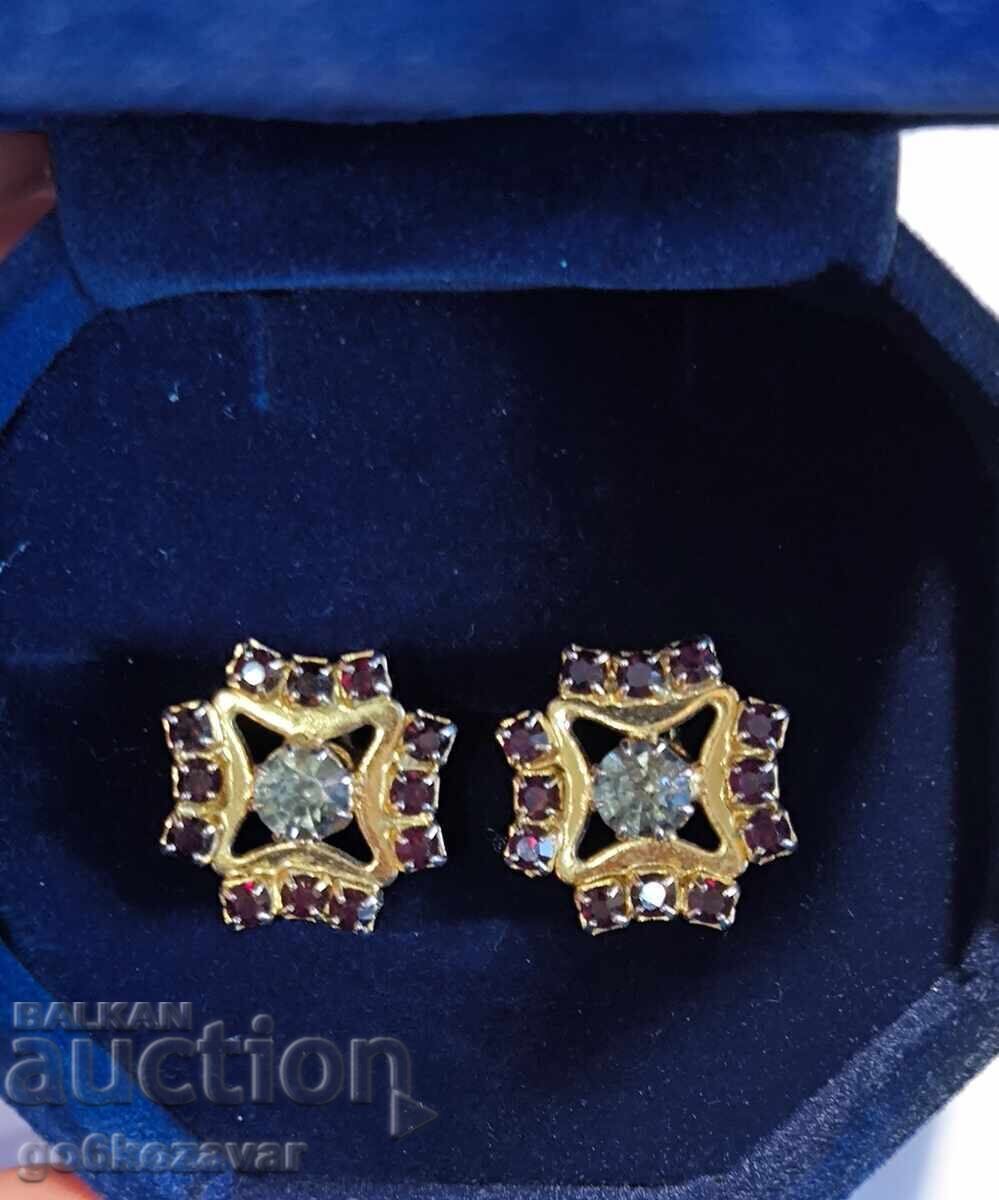 Auction  Vintage Czechoslovakia cufflinks with garnets, 60s-70s!