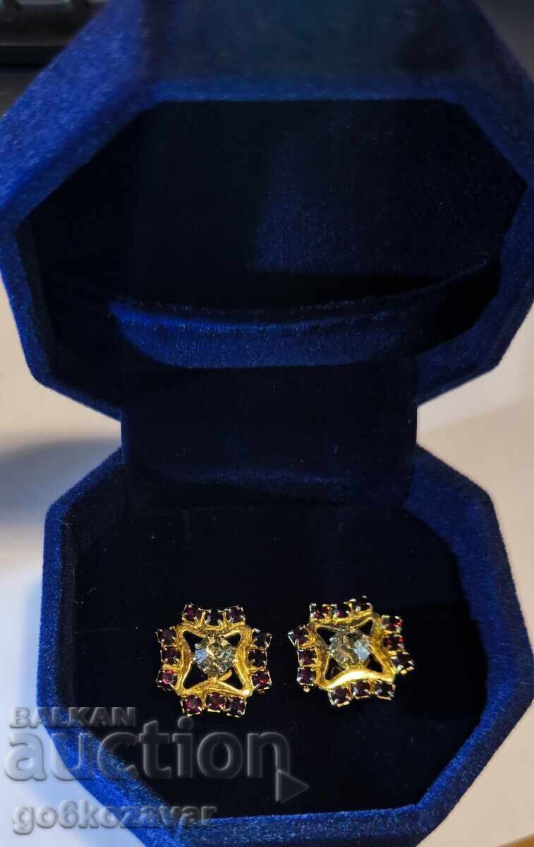 Vintage Czechoslovakia cufflinks with garnets, 60s-70s! - 6