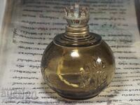 Old Gas Lamp, Relief with Flowers, Whole Wick, without Glass Shade