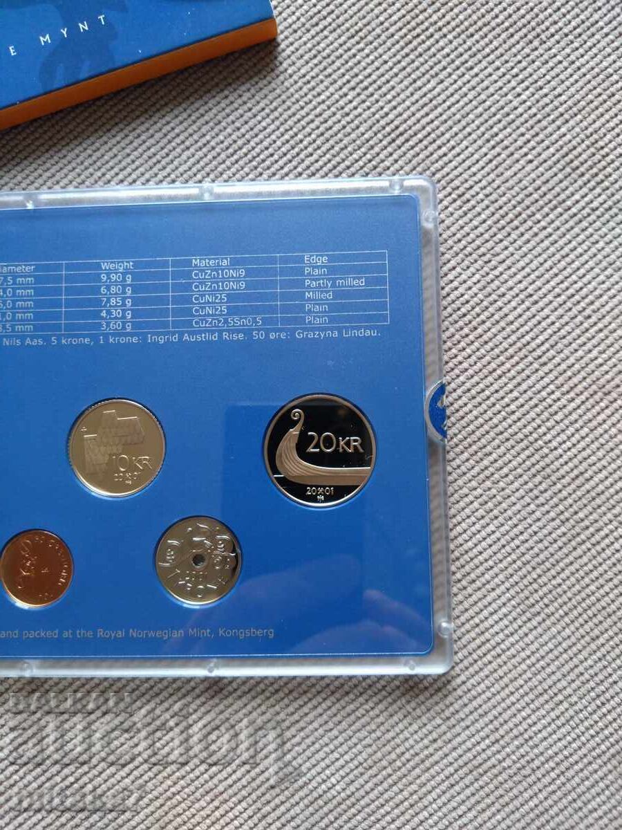 Set of coins, Norway, 2001. - 6