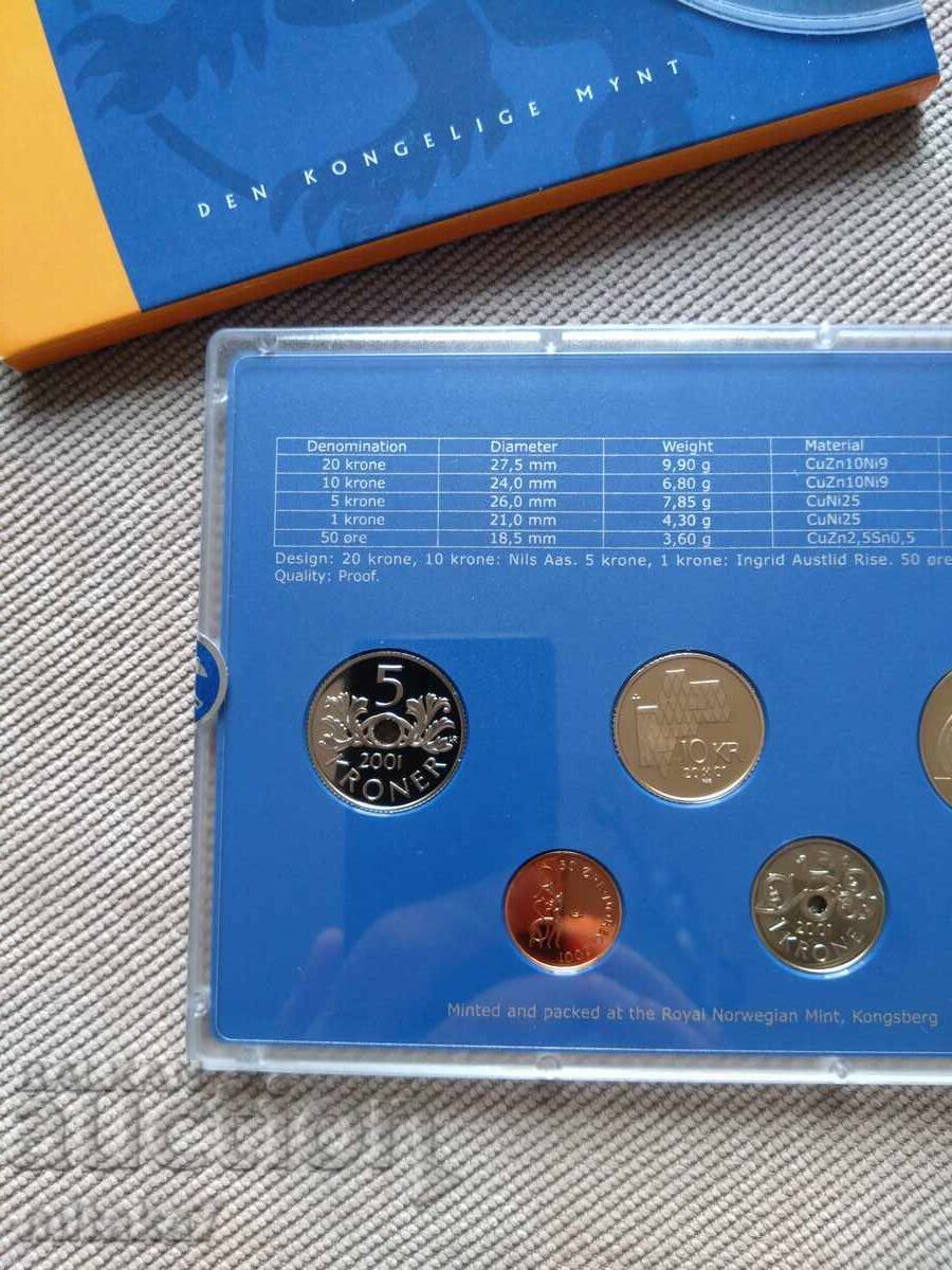 Set of coins, Norway, 2001. - 7