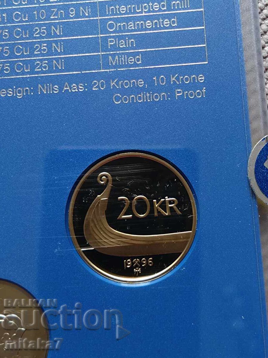 Set of coins, Norway, 1996 - 7