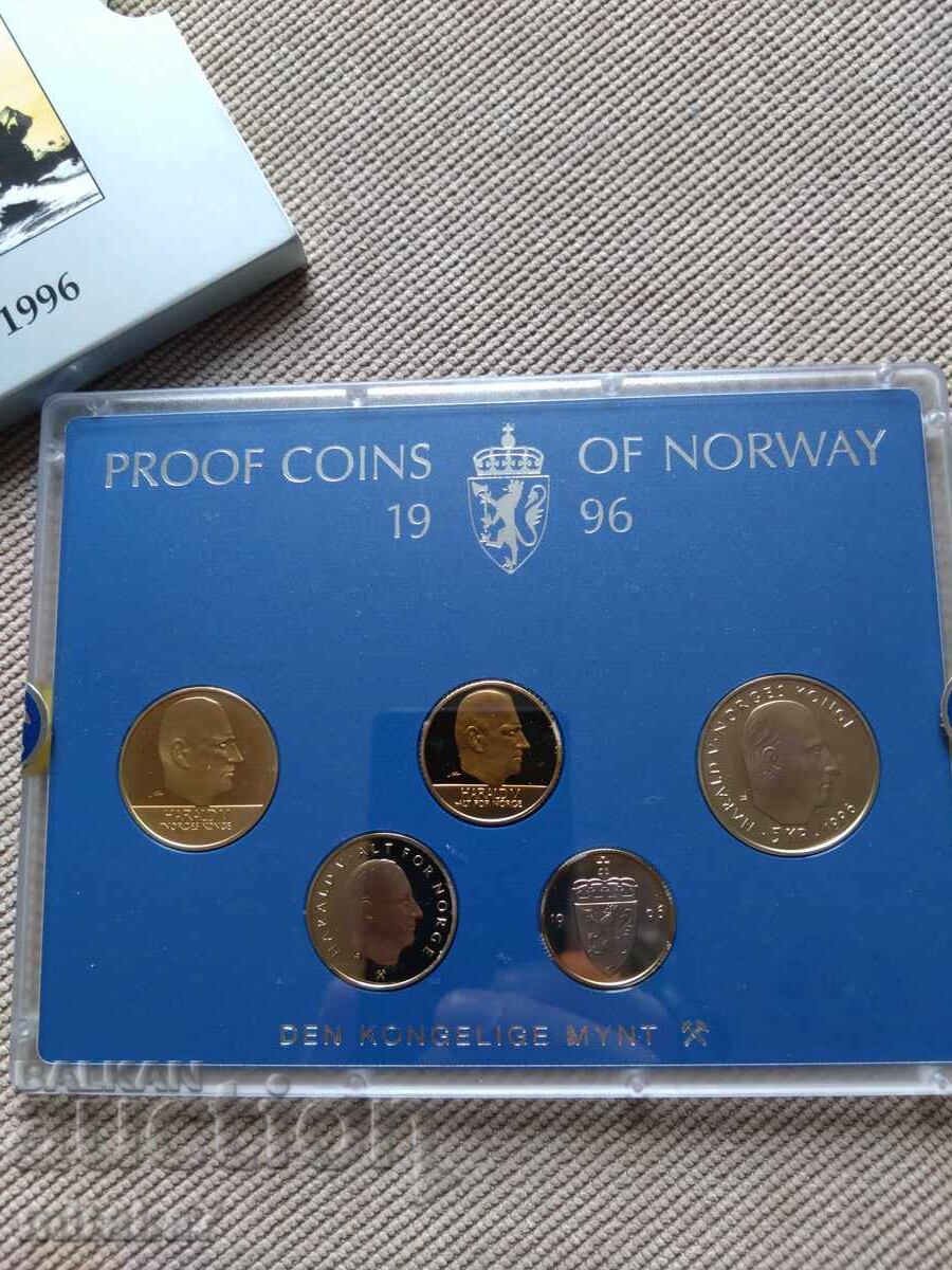 Set of coins, Norway, 1996