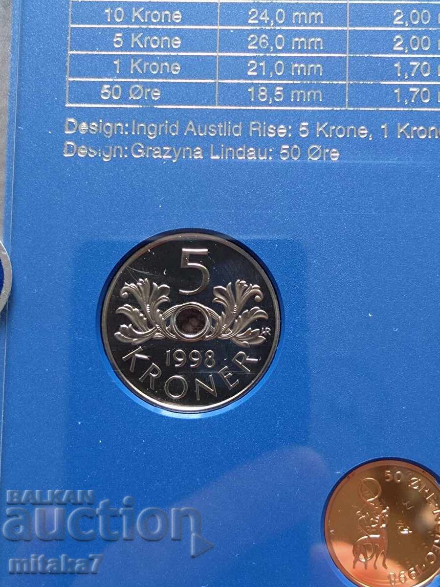 Set de monede, Norvegia, 1998. - 6