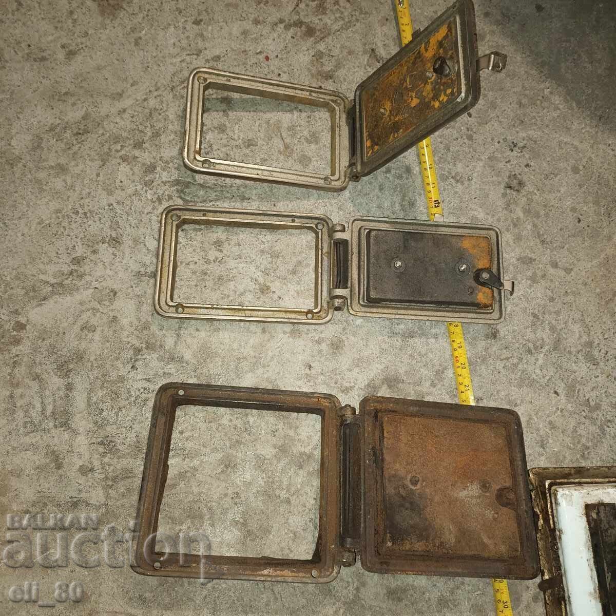 Ολοκαίνουργιες πόρτες για ξυλόσομπα, πλήρες σετ