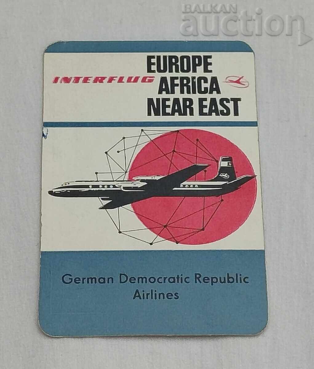 INTERFLUG Airline Germany Calendar 1968
