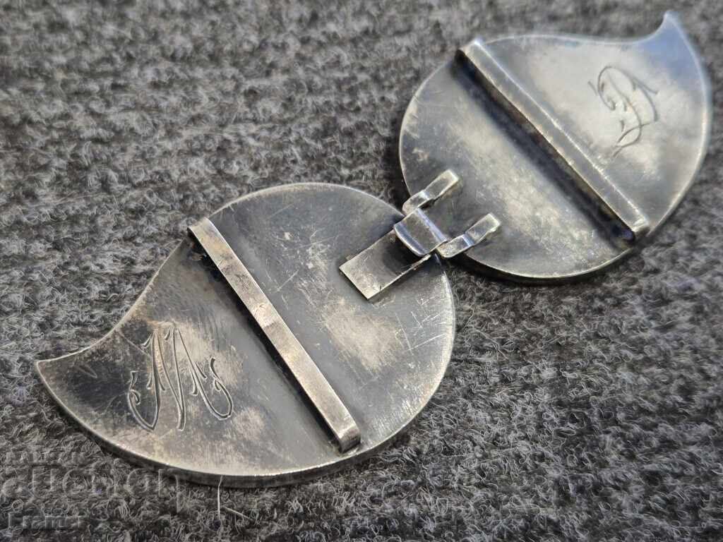 Сребърна Пафта с ръчно резбован седеф сребърни пафти - 7