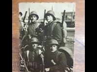 Soldiers with M36 Helmets World War II Kingdom of Bulgaria