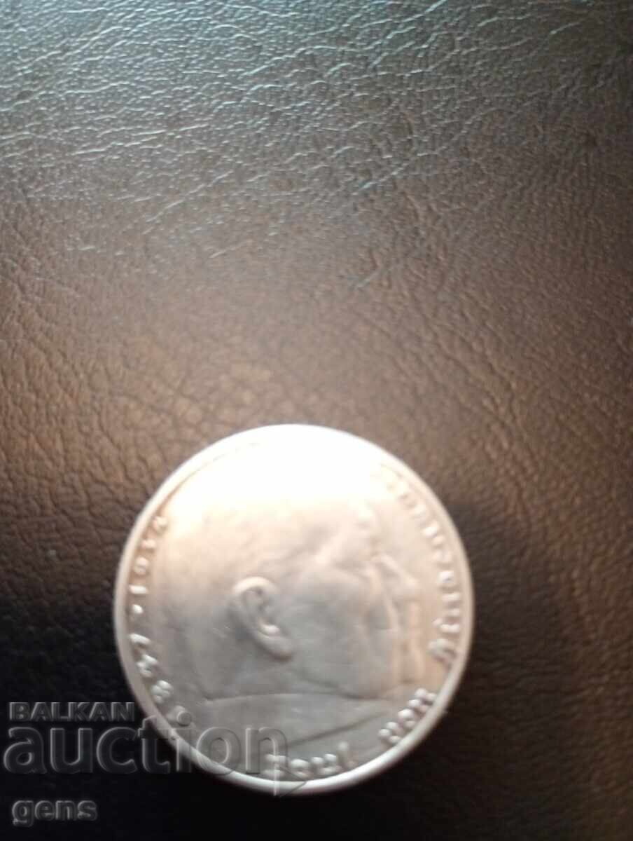 Germany 2 Mark 1939 Silver