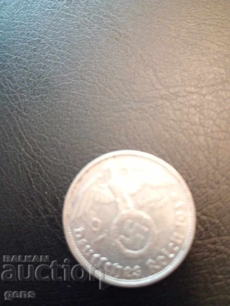 Germania 2 mărci 1937 argint