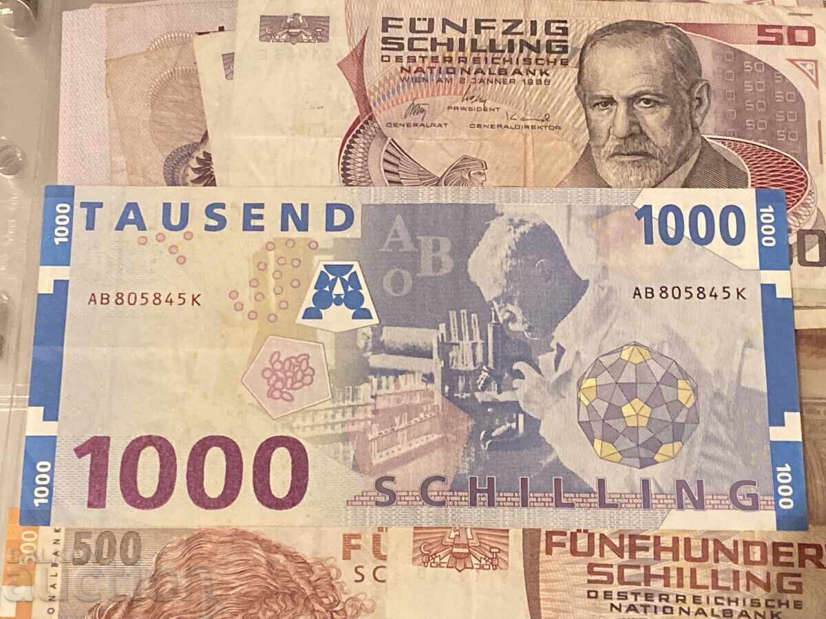 Австрия 1000 шилинга 1997 Карл Ландщайнер качество AU с цена € 140.00 | 273.82 лв.