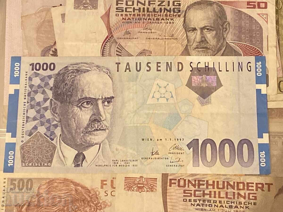 Austria 1000 șilingi 1997 Karl Landsteiner calitate AU
