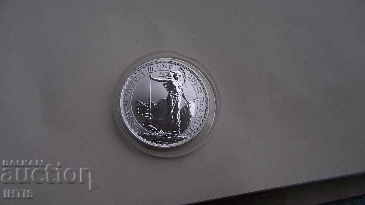 Licitație MONEDĂ 2 lire sterline Elisabeta II/2004 - Proof 1 uncie troy - de la 0,01€