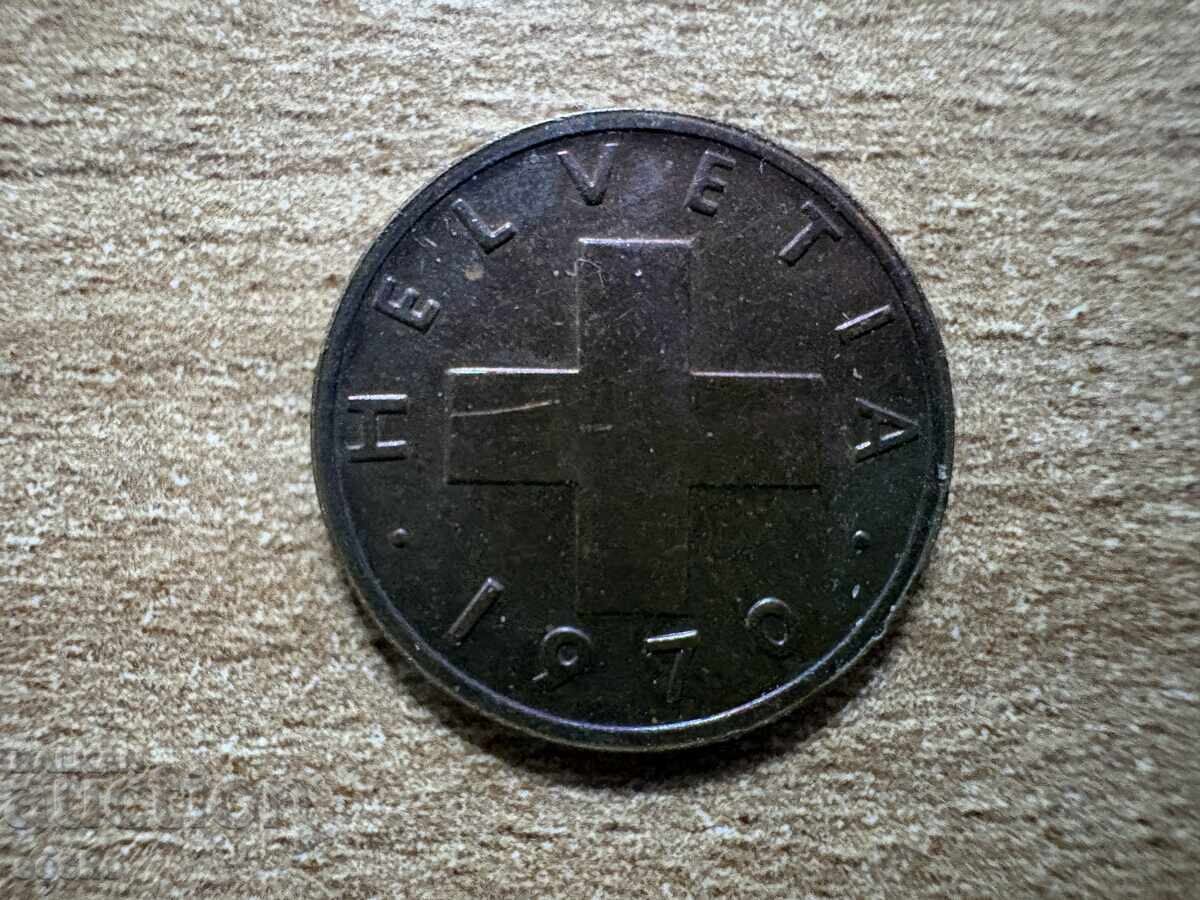 Switzerland - 1 Rappen (1970) with price € 0.12 | 0.23 BGN Switzerland - 1 Rappen (1970) with price € 0.12 | 0.23 BGN